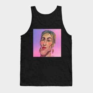 Ruby Red Lips - Funny Face - Caricature Tank Top